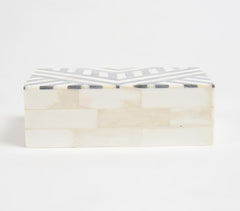 Art Deco Natural Bone & MDF Trinket Box