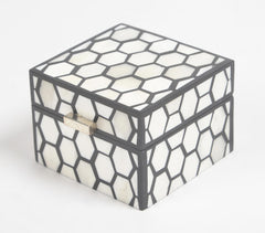 Honeycomb Bone & MDF Jewelry Box