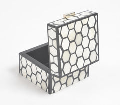 Honeycomb Bone & MDF Jewelry Box