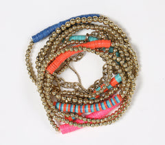 Metallic & Sequin Beaded Cluster Bracelet