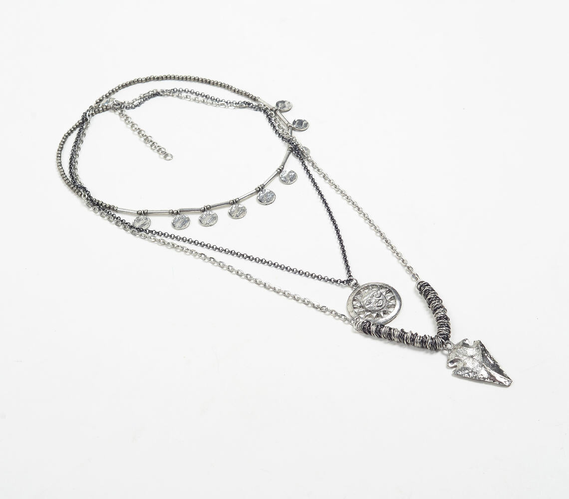 Antique Metallic Charm necklace