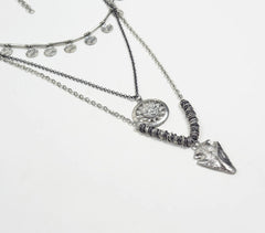 Antique Metallic Charm necklace