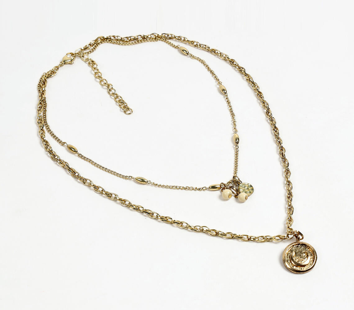 Gold-Toned Iron Layered Necklace