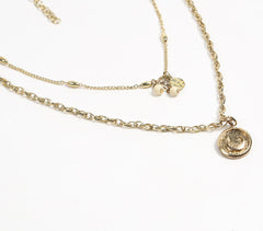 Gold-Toned Iron Layered Necklace