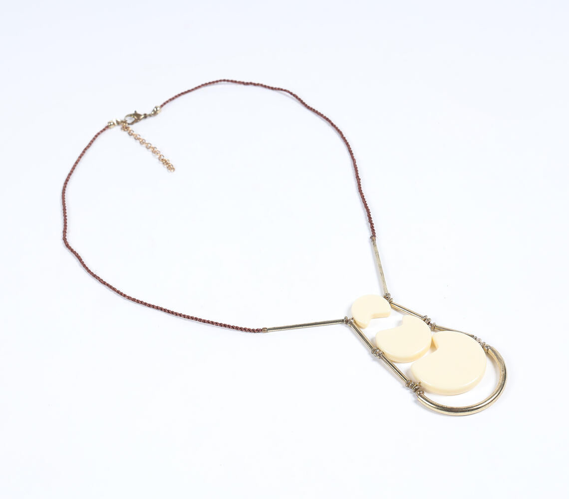 Resin & Brass Statement Necklace