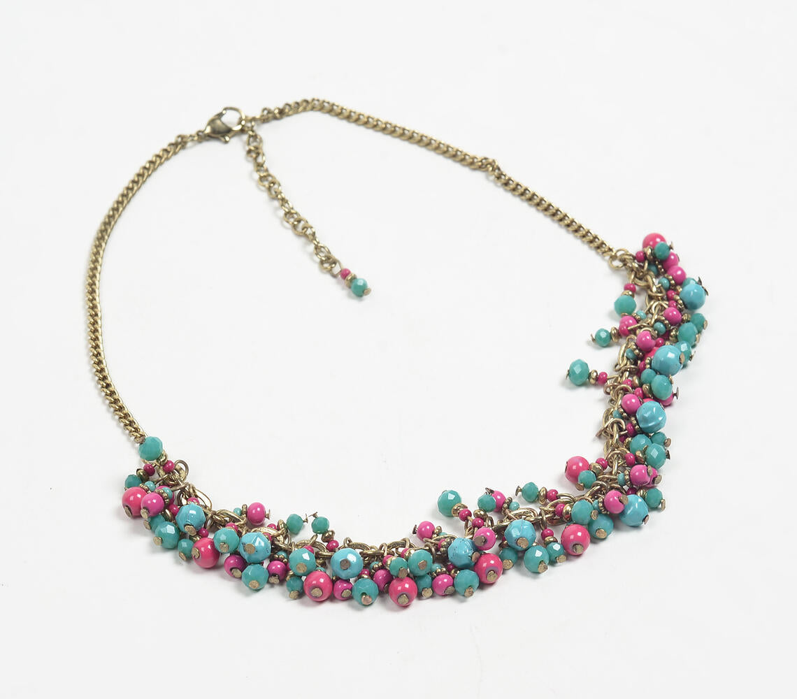 Boho-chic Clay Beaded Necklace with Extension Chain