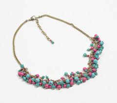 Boho-chic Clay Beaded Necklace with Extension Chain