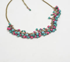 Boho-chic Clay Beaded Necklace with Extension Chain