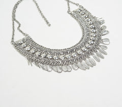 Silver-toned Boho-chic Iron Necklace