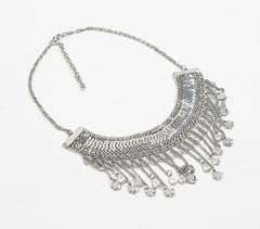Silver-toned Boho-chic Iron Necklace_1