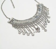 Silver-toned Boho-chic Iron Necklace_1