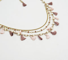 Multi-layer Tasseled Boho-chic Bone Necklace
