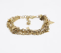 Chunky Metallic Triangular Charms Bracelet (Large)