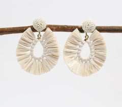 Boho Raffia Drop Earrings