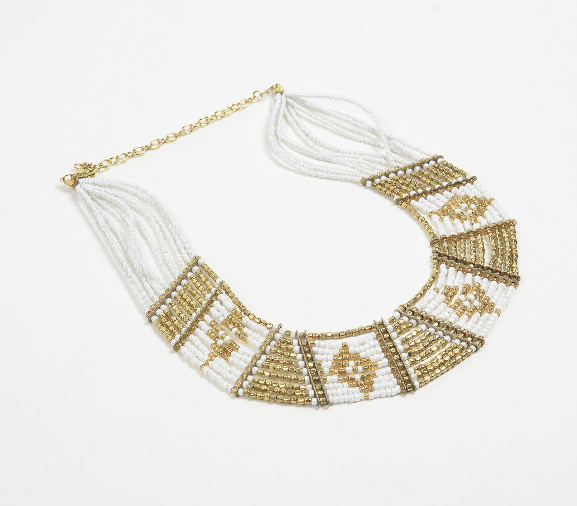 Statement Beaded Layered Necklace