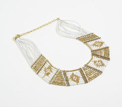 Statement Beaded Layered Necklace