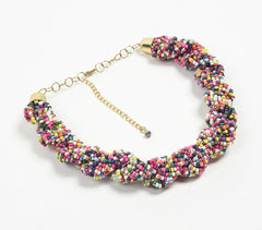 Beaded Chunky Retro Choker Necklace
