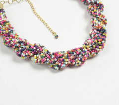 Beaded Chunky Retro Choker Necklace