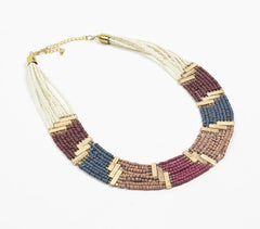 Earthy-Tones Beaded Necklace