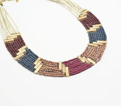 Earthy-Tones Beaded Necklace