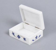 Inlaid Semi-Precious Stone & Marble Jewelry Box Q2