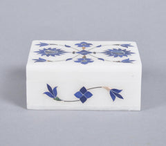 Inlaid Semi-Precious Stone & Marble Jewelry Box Q2
