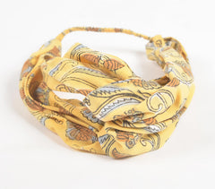 Summer Paisley Block printed Knot Hairband