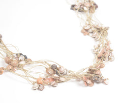 Twisted Thread & Shells Matinee Necklace