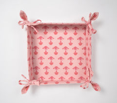 Pink Floral Decorative Storage Tray