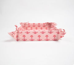 Pink Floral Decorative Storage Tray