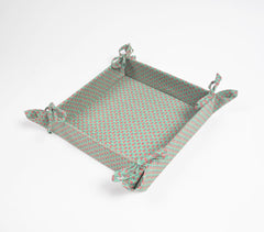 Green Floral Decorative Storage Tray