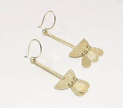 Tribal gold-toned Brass Drop Earrings