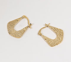 Gold-Toned Recycled Brass Plug Earrings