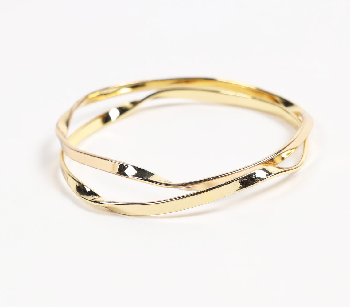 Recycled Brass Assymetrical Bracelets (Set of 2)