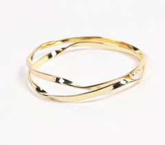 Recycled Brass Assymetrical Bracelets (Set of 2)