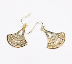 Gold-Toned Recycled Brass Dangle Earrings