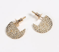 Silver-Toned Recycled Brass Stud Earrings
