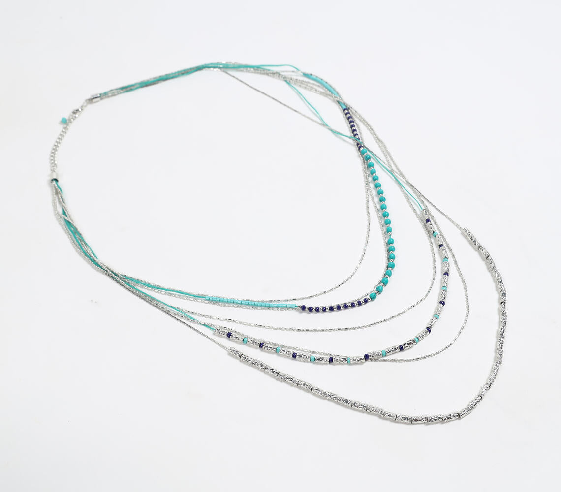 Glass Crystal Beads Layered Necklace