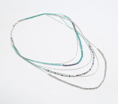 Glass Crystal Beads Layered Necklace