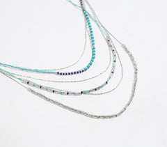 Glass Crystal Beads Layered Necklace