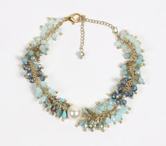 Beaded Glass Crystal Coastal Bracelet