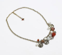 Recycled Brass & Agate Boho Necklace