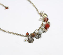 Recycled Brass & Agate Boho Necklace