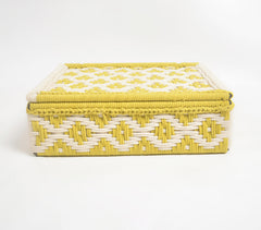 Recycled Cotton Diamond Patterned Handwoven Box