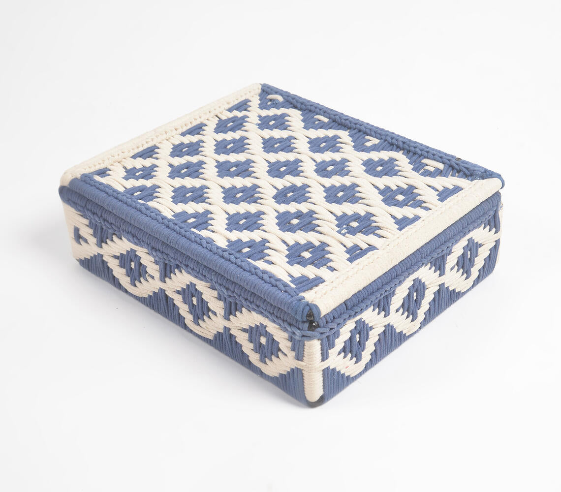 Recycled Cotton Diamond Patterned Handwoven Box