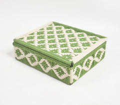 Recycled Cotton Diamond Patterned Handwoven Box Q