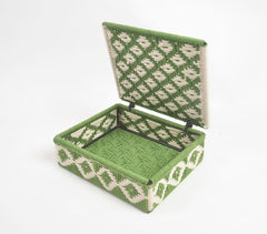 Recycled Cotton Diamond Patterned Handwoven Box Q