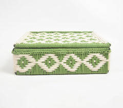 Recycled Cotton Diamond Patterned Handwoven Box Q