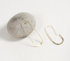 Minimal U-shaped Brass Earrings