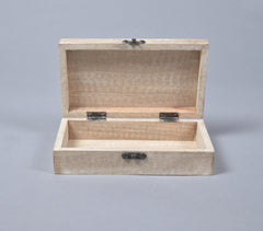 Hand Carved Wooden Distress Painted Jewelry Box